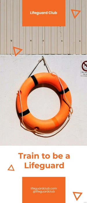 Life Guard Training Roll Up Banner Template