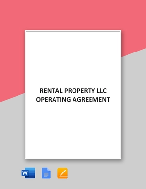 Rental Property LLC Operating Agreement Template