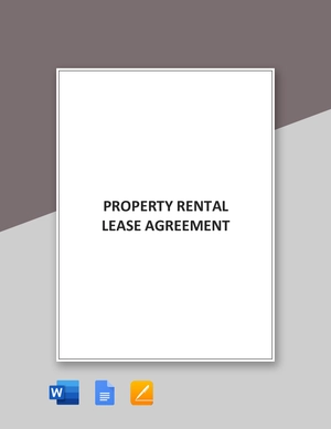 Property Rental Lease Agreement Template