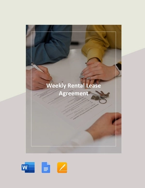 Weekly Rental Lease Agreement Template