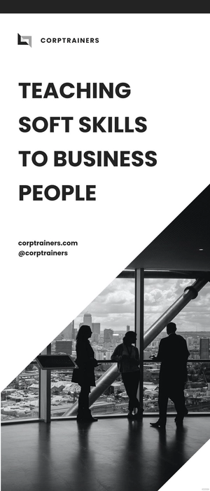 Business Training Agency Roll Up Banner Template