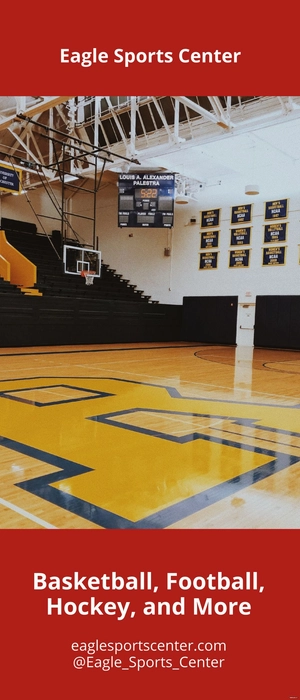 Gym Center Sports Roll-up Banner Template