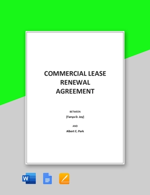 Commercial Lease Renewal Agreement Template