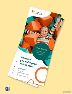 Corporate Kids Fitness Rack Card Template