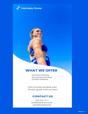 Modern Fitness Rack Card Template