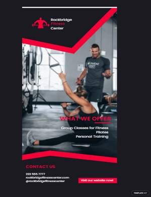 Creative Fitness Rack Card Template