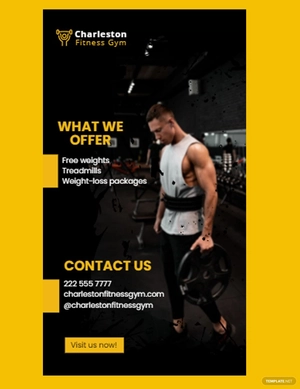 Elegant Gym Rack Card Template