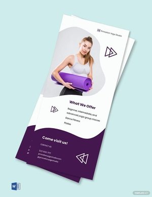Yoga Studio Rack Card Template