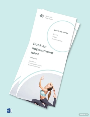 Yoga Rack Card Template