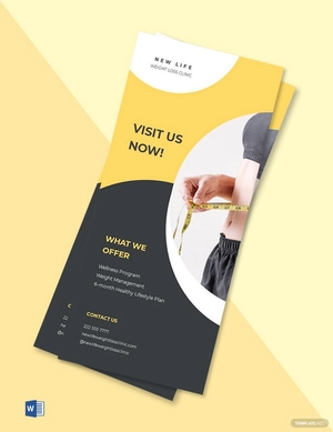 Weight Loss Clinic Rack Card Template