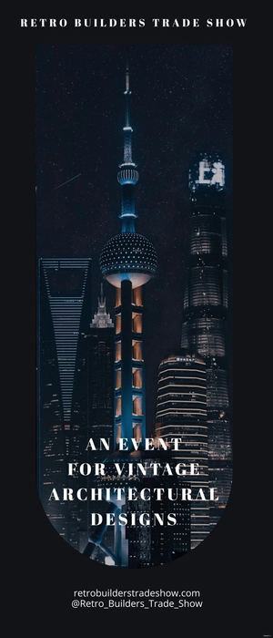 Retro Architecture Roll Up Banner Template