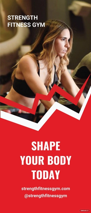 Elegant Gym Roll-Up Banner Template