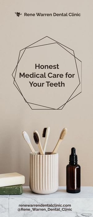 Dental Advertising Roll Up Banner Template