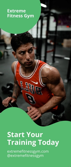 Gym Day Promotion Roll Up Banner Template