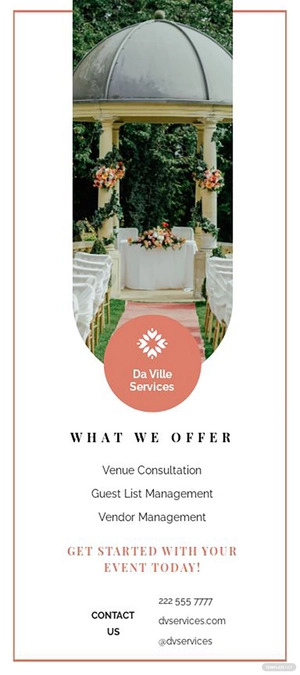 Elegant Event Rack Card Template