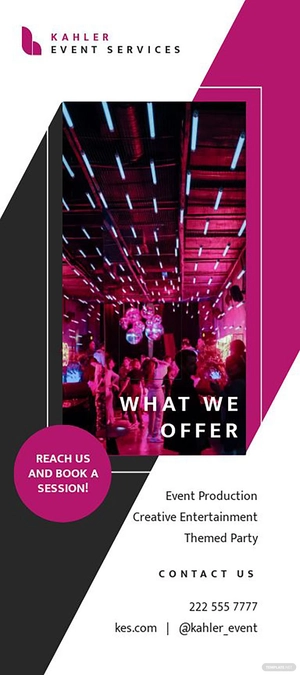 Event Services Rack Card Template