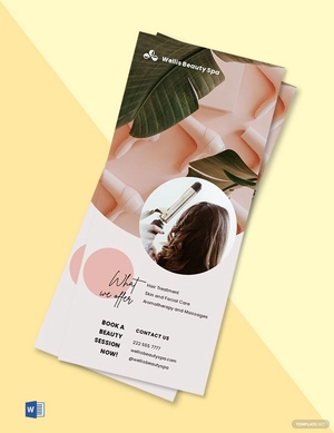 Beauty Salon Spa Rack Card Template