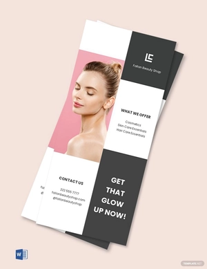 Creative Beauty Rack Card Template