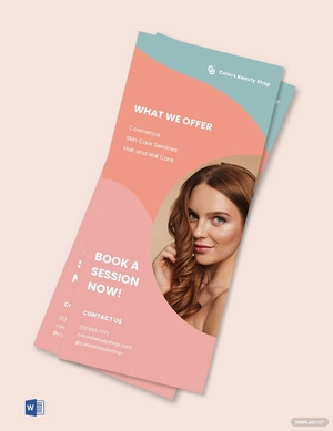 Modern Beauty Rack Card Template