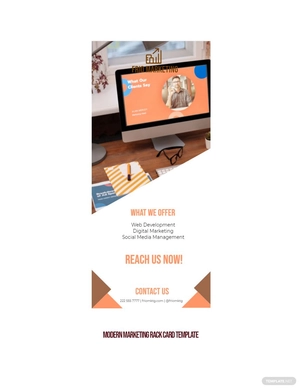 Modern Marketing Rack Card Template