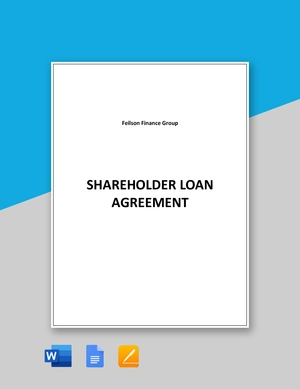 Simple Shareholder Loan Agreement Template