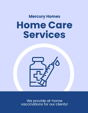 At Home Vaccination Flyer Template