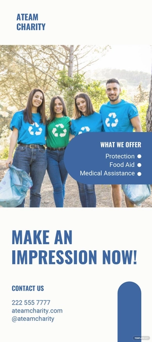 Sample Charity Rack Card Template