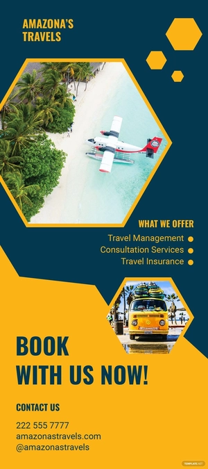 Travel Company Rack Card Template