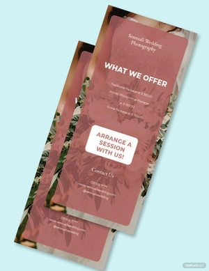 Wedding Photography Rack Card Template