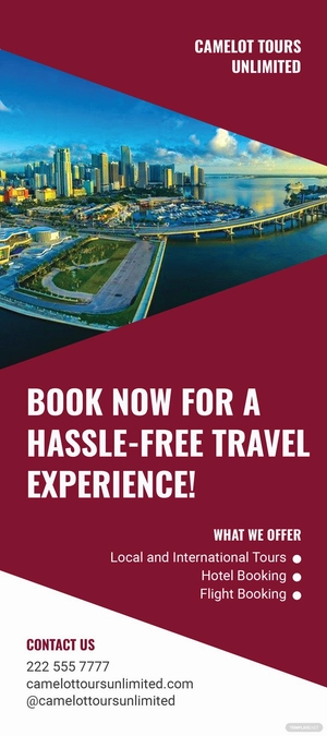 Holiday Travel Rack Card Template