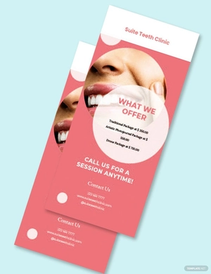 Dental Clinic Rack Card Template
