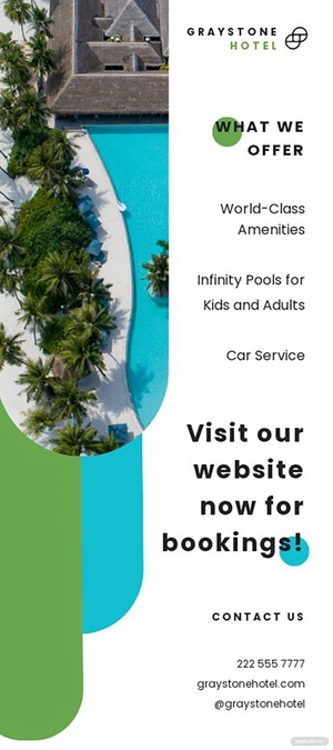 Travel Hotel Rack Card Template