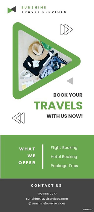 Modern Travel Rack Card Template
