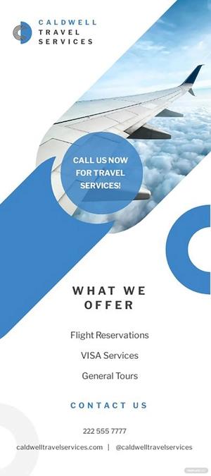Simple Travel Rack Card Template