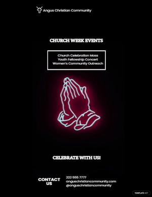 Church Celebration Rack Card Template