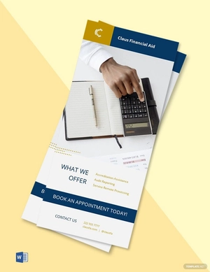 Financial Aid Rack Card Template