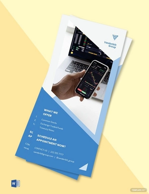 Modern Financial Rack Card Template