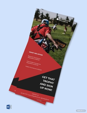Golf Tournament Rack Card Template