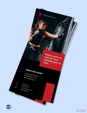 Training Rack Card Template