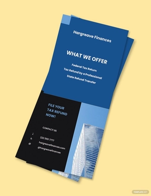 Tax Refund Financial Rack Card Template