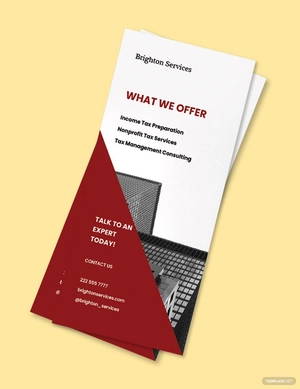 Tax Service Rack Card Template