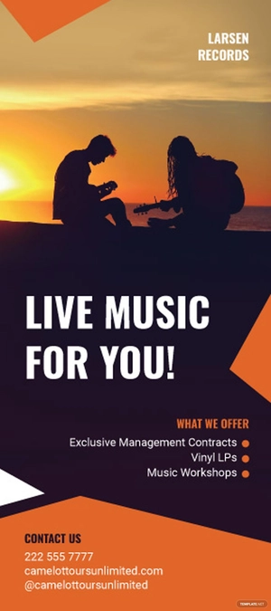 Music Business Rack Card Template