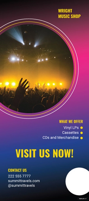 Simple Music Rack Card Template