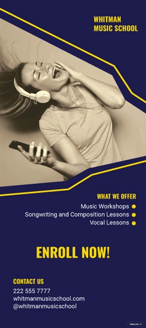 Creative Music Rack Card Template