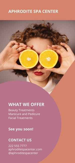 Beauty Spa & Wellness Rack Card Template