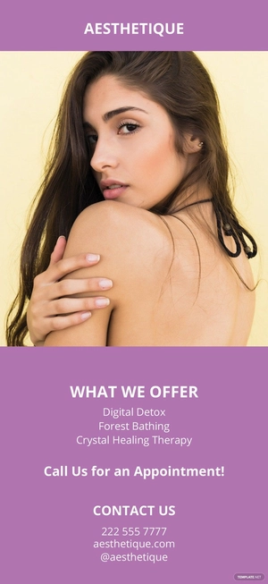 Modern Spa Beauty Salon Rack Card Template