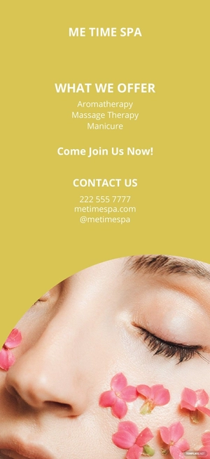 Creative Spa Rack Card Template