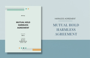 Mutual Hold Harmless Agreement Template