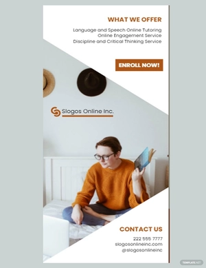 Online Education Rack Card Template