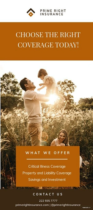Creative Insurance Rack Card Template